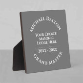 Grand Master Masonic Fotoplatte