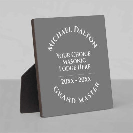 Grand Master Masonic Fotoplatte