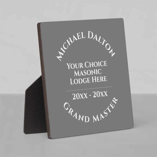 Grand Master Masonic Fotoplatte