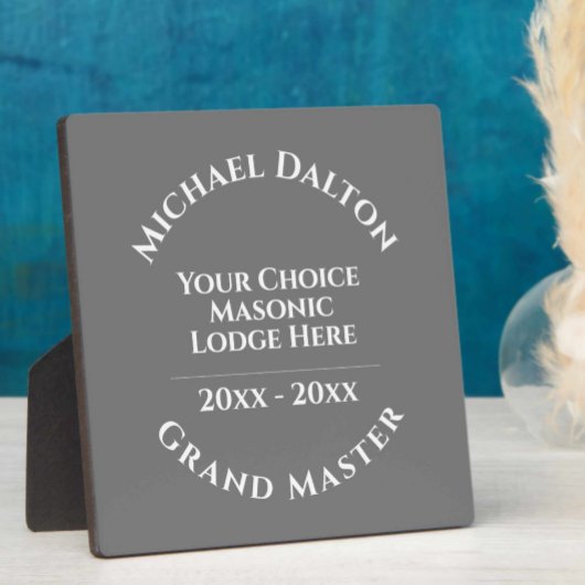 Grand Master Masonic Fotoplatte