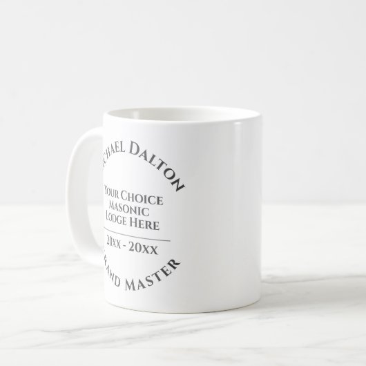 Grand Master Masonic Kaffeetasse (Vorderseite Links)