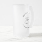 Grand Master Masonic Mattglas Bierglas (VorderseiteRechts)