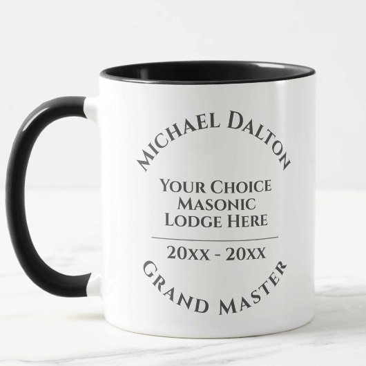 Grand Master Masonic Tasse