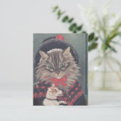 Grand-mère-Chat et chien Postkarte (Stehend Vorderseite)