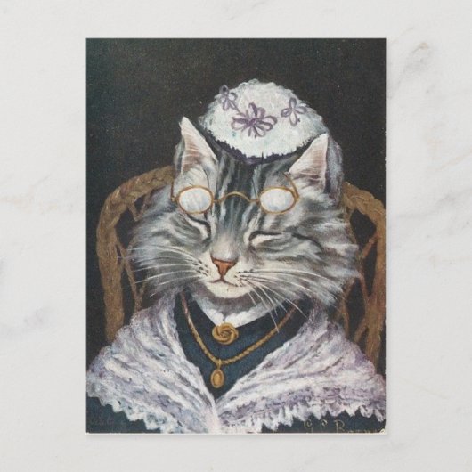 Grand-Mère-Chat Postkarte (Vorderseite)