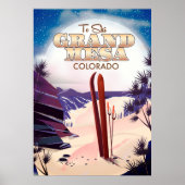 Grand mesa, Colorado Ski Poster. Poster (Vorne)