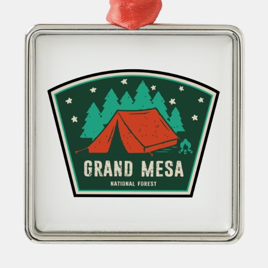 Grand Mesa National Forest Camping Ornament Aus Metall (Vorne)