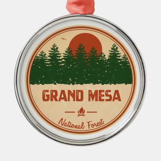 Grand Mesa National Forest Ornament Aus Metall (Vorne)