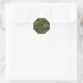 Grand Moss Green und Gold Marble Runder Aufkleber (Tasche)