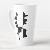 Grand Mug Latte Art Abstrait Dual Face Milchtasse (Linke Ecke)