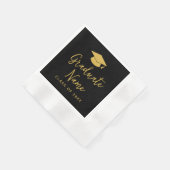 Grand Name Script mit Cap - Black Gold Abschluss Serviette (Ecke)