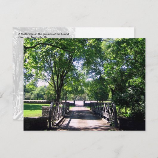 Grand Ole Opry Footbridge, Nashville, TN - Postkarte (Vorne/Hinten)