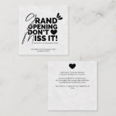 Grand Opening-Ankündigung Flyer-Karte Quadratische Visitenkarte (Vorne/Hinten)