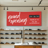 Grand Opening-Anzeige - Logo und Details hinzufüge Banner