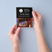 Grand Opening Bakery Shop Custom Foto Logo Black Flyer (Gruppe)