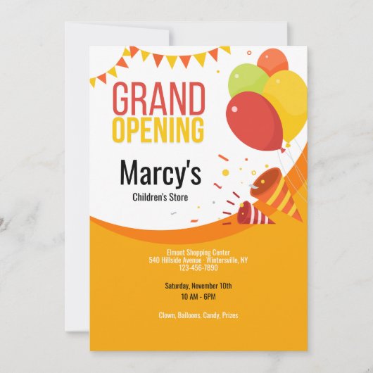 Grand Opening Balloons Einladung (Vorderseite)