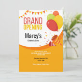Grand Opening Balloons Einladung (Stehend Vorderseite)