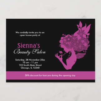 Grand Opening Beauty Salon (Plum) Einladung