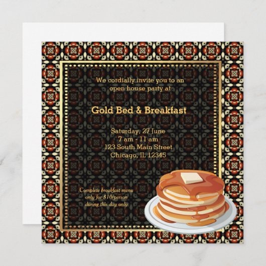 Grand Opening Bed & Breakfast Einladung (Vorne/Hinten)