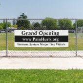 Grand Opening Black and White Banner (Insitu)