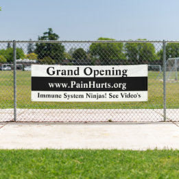 Grand Opening Black and White Banner