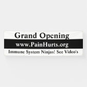 Grand Opening Black and White Banner (Horizontal)