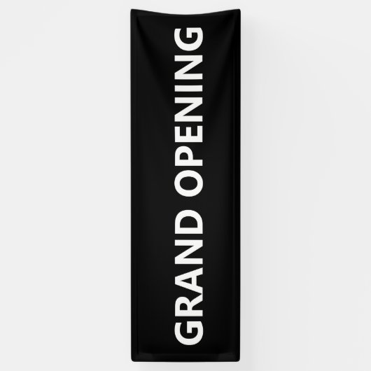 Grand Opening Black and White Banner (Vertikal)