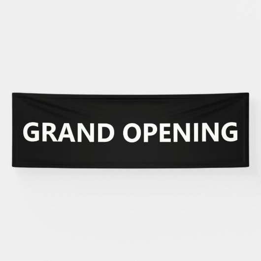 Grand Opening Black and White Banner (Horizontal)