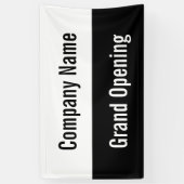 Grand Opening Black and White Business Name Banner (Vertikal)