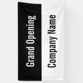 Grand Opening Black and White Business Template Banner (Vertikal)