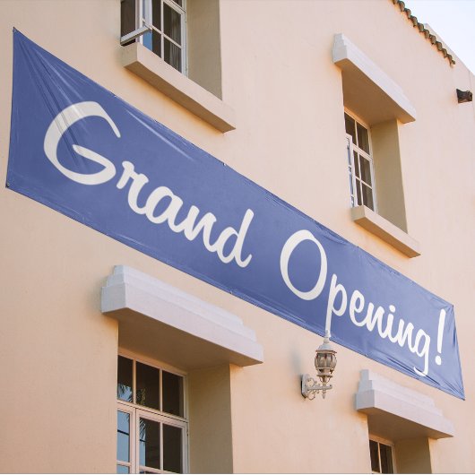 Grand Opening Blue & White Werbegeschäft Banner