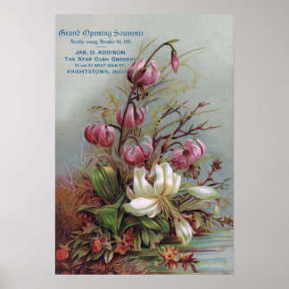 Grand Opening Blume Knightstown, Indiana Poster