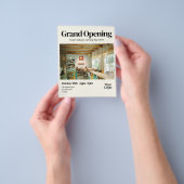 Grand Opening Bold Retro Editorial Photo Flyer (Gruppe)