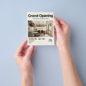 Grand Opening Bold Retro Photo Flyer (Gruppe)