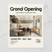 Grand Opening Bold Retro Photo Flyer (Vorne)