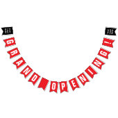 Grand Opening Bright Red and White Your Logo Here Wimpelkette (Alle)
