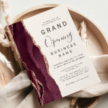 Grand Opening Burgundy Rose Gold Agate