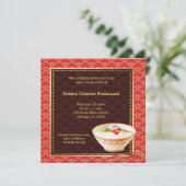 Grand Opening Chinese Restaurant Einladung (Stehend Vorderseite)