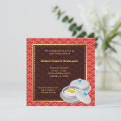 Grand Opening Chinese Restaurant Einladung (Stehend Vorderseite)