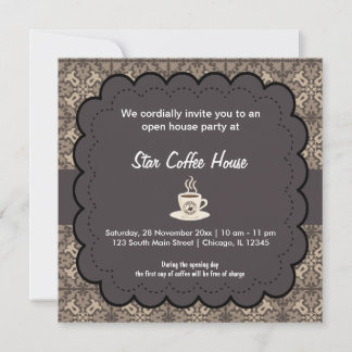Grand Opening Coffee House Einladung