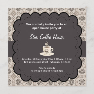 Grand Opening Coffee House Einladung