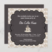 Grand Opening Coffee House Einladung (Vorne/Hinten)