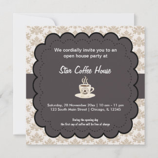 Grand Opening Coffee House Einladung