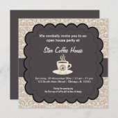 Grand Opening Coffee House Einladung (Vorne/Hinten)