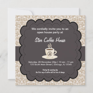 Grand Opening Coffee House Einladung