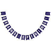 Grand Opening Dark Blue and White Your Logo Here Wimpelkette (Alle)