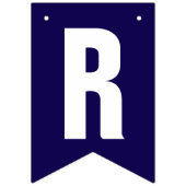 Grand Opening Dark Blue and White Your Logo Here Wimpelkette (Dritte Fahne)