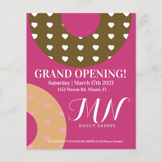 Grand Opening Donut Shop Event Flyer (Vorne)