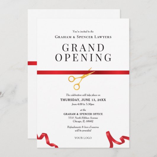 Grand Opening Einladung (Vorne/Hinten)