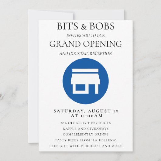 Grand Opening Einladung (Vorderseite)